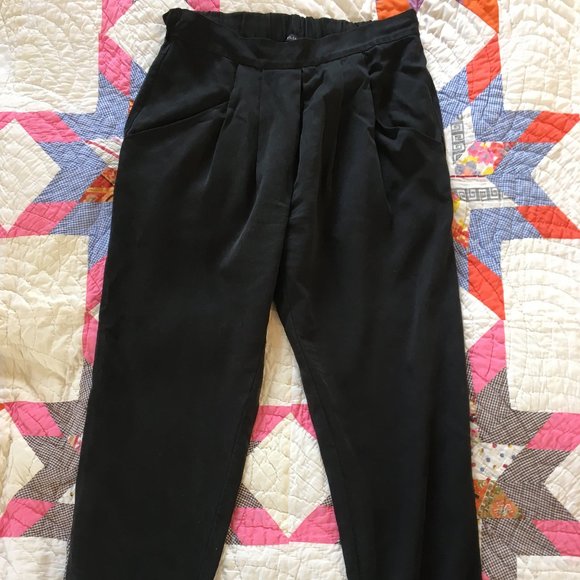 Eileen Fisher, Black front pleat pants - Picture 1 of 6